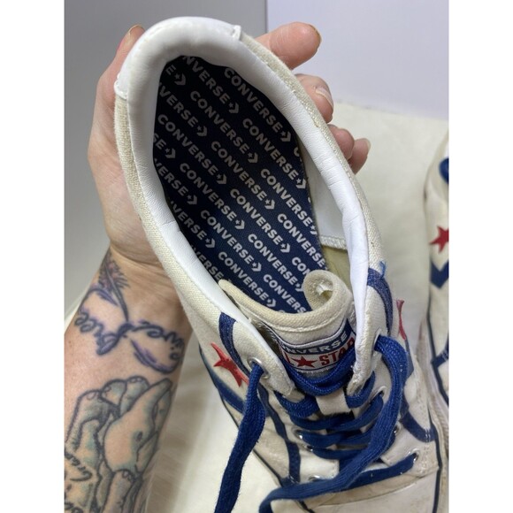 Converse STAR PLAYER OX Mens Sneaker White Blue Red US Size  8 264720C - Picture 9 of 9